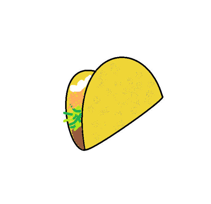 This is a small taco created in mspaint by the Taco Research Founder.